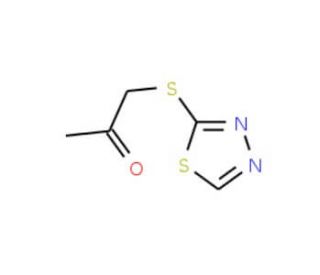 1-(1,3,4-thiadiazol-2-ylthio)acetone - chemical structure image