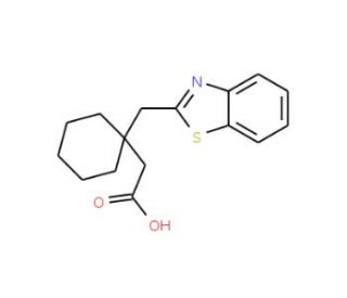 [1-(1,3-benzothiazol-2-ylmethyl)cyclohexyl]acetic acid - chemical structure image