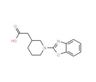 [1-(1,3-Benzoxazol-2-yl)piperidin-3-yl]acetic acid - chemical structure image
