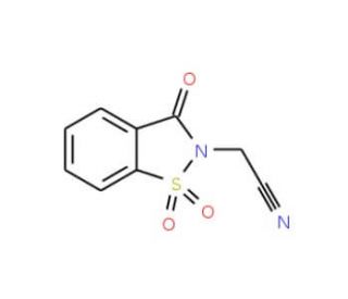 (1,1,3-Trioxo-1,3-dihydro-1lambda*6*-benzo[d]isothiazol-2-yl)-acetonitrile (CAS 52188-12-2) - chemical structure image