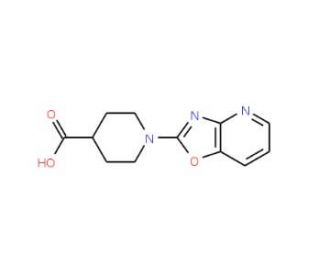 1-[1,3]Oxazolo[4,5-b]pyridin-2-ylpiperidine-4-carboxylic acid (CAS 936074-71-4) - chemical structure image