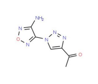 1-[1-(4-Amino-1,2,5-oxadiazol-3-yl)-1H-1,2,3-triazol-4-yl]ethanone - chemical structure image