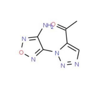 1-[1-(4-Amino-1,2,5-oxadiazol-3-yl)-1H-1,2,3-triazol-5-yl]ethanone - chemical structure image