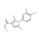 1-[1-(4-bromo-3-methylphenyl)-2,5-dimethyl-1H-pyrrol-3-yl]-2-chloroethanone - chemical structure image