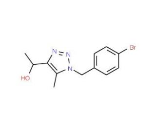 1-[1-(4-Bromobenzyl)-5-methyl-1H-1,2,3-triazol-4-yl]-1-ethanol - chemical structure image