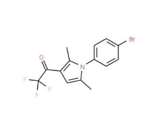 1-[1-(4-bromophenyl)-2,5-dimethyl-1H-pyrrol-3-yl]-2,2,2-trifluoro-1-ethanone (CAS 95337-69-2) - chemical structure image