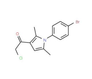 1-[1-(4-bromophenyl)-2,5-dimethyl-1H-pyrrol-3-yl]-2-chloroethanone - chemical structure image