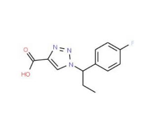 1-[1-(4-Fluoro-phenyl)-propyl]-1H-[1,2,3]triazole-4-carboxylic acid - chemical structure image
