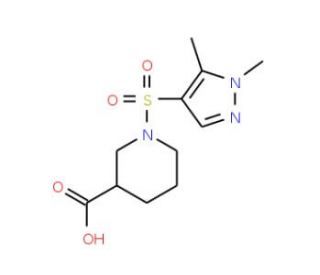 1-(1,5-Dimethyl-1H-pyrazole-4-sulfonyl)-piperidine-3-carboxylic acid - chemical structure image