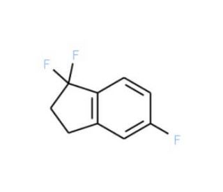 1,1,5-Trifluoroindan (CAS 57584-73-3) - chemical structure image