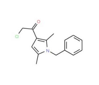 1-(1-benzyl-2,5-dimethyl-1H-pyrrol-3-yl)-2-chloroethanone - chemical structure image