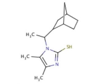 1-(1-bicyclo[2.2.1]hept-2-ylethyl)-4,5-dimethyl-1H-imidazole-2-thiol - chemical structure image