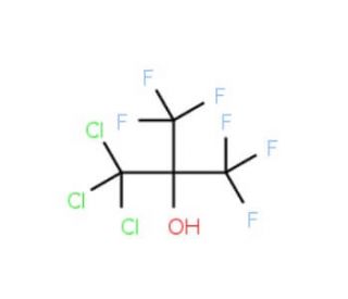 1,1-Bis(trifluoromethyl)-2,2,2-trichloroethanol (CAS 7594-49-2) - chemical structure image