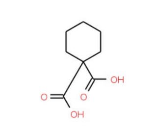 1,1-Cyclohexanedicarboxylic acid (CAS 1127-08-8) - chemical structure image