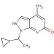 1-(1-cyclopropylethyl)-4-methyl-1H-pyrazolo[3,4-b]pyridin-6-ol - chemical structure image
