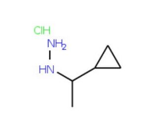 1-(1-cyclopropylethyl)hydrazine hydrochloride - chemical structure image