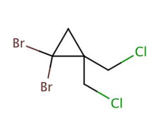1,1-Dibromo-2,2-bis(chloromethyl)cyclopropane (CAS 98577-44-7) - chemical structure image