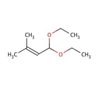 1,1-Diethoxy-3-methyl-2-butene (CAS 1740-74-5) - chemical structure image