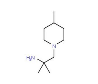 1,1-Dimethyl-2-(4-methyl-piperidin-1-yl)-ethylamine (CAS 690632-11-2) - chemical structure image