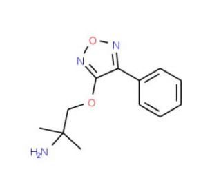 1,1-Dimethyl-2-(4-phenyl-furazan-3-yloxy)-ethylamine - chemical structure image