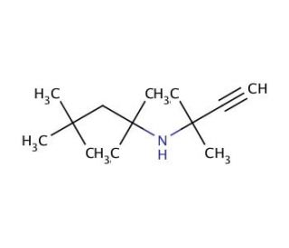 1,1-Dimethyl-N-tert-octylpropargylamine (CAS 263254-99-5) - chemical structure image