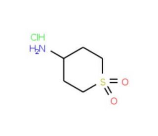1,1-dioxidotetrahydro-2H-thiopyran-4-ylamine hydrochloride (CAS 116529-31-8) - chemical structure image