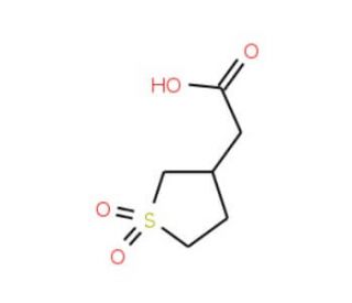 (1,1-dioxidotetrahydrothien-3-yl)acetic acid (CAS 4785-66-4) - chemical structure image