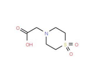 (1,1-Dioxidothiomorpholin-4-yl)acetic acid (CAS 155480-08-3) - chemical structure image