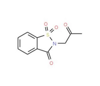 1,1-Dioxo-2-(2-oxo-propyl)-1,2-dihydro-1lambda*6*-benzo[d]isothiazol-3-one (CAS 40506-05-6) - chemical structure image