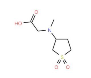 [(1,1-Dioxo-tetrahydro-1lambda*6*-thiophen-3-yl)-methyl-amino]-acetic acid (CAS 51070-58-7) - chemical structure image