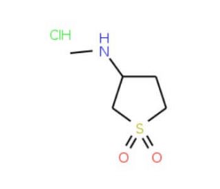 (1,1-Dioxo-tetrahydro-1lambda*6*-thiophen-3-yl)-methylamine hydrochloride (CAS 53287-53-9) - chemical structure image