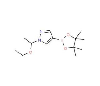 1-(1-Ethoxyethyl)-4-(4,4,5,5-tetramethyl-1,3,2-dioxaborolan-2-yl)-1H-pyrazole (CAS 1029716-44-6) - chemical structure image