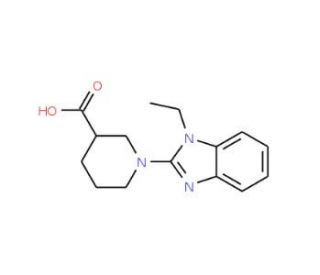 1-(1-Ethyl-1H-benzoimidazol-2-yl)-piperidine-3-carboxylic acid - chemical structure image