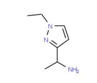 1-(1-Ethyl-1H-pyrazol-3-yl)-ethylamine (CAS 911788-34-6) - chemical structure image