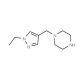 1-(1-Ethyl-1H-pyrazol-4-ylmethyl)-piperazine - chemical structure image