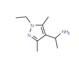 1-(1-Ethyl-3,5-dimethyl-1H-pyrazol-4-yl)-ethylamine - chemical structure image
