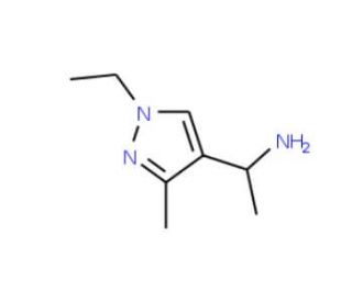 1-(1-Ethyl-3-methyl-1H-pyrazol-4-yl)-ethylamine - chemical structure image