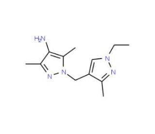 1-(1-Ethyl-3-methyl-1H-pyrazol-4-ylmethyl)-3,5-dimethyl-1H-pyrazol-4-ylamine - chemical structure image