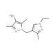 1-(1-Ethyl-3-methyl-1H-pyrazol-4-ylmethyl)-3,5-dimethyl-1H-pyrazol-4-ylamine - chemical structure image
