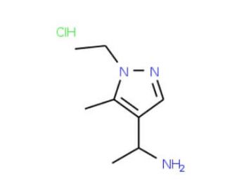1-(1-Ethyl-5-methyl-1H-pyrazol-4-yl)-ethylamine hydrochloride - chemical structure image