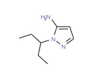 1-(1-ethylpropyl)-1H-pyrazol-5-amine (CAS 90206-24-9) - chemical structure image