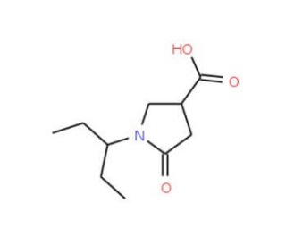 1-(1-Ethylpropyl)-5-oxopyrrolidine-3-carboxylic acid (CAS 944511-54-0) - chemical structure image