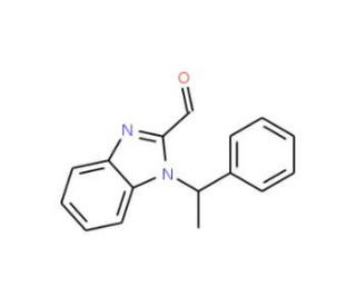 1-(1-Phenyl-ethyl)-1H-benzoimidazole-2-carbaldehyde (CAS 612046-98-7) - chemical structure image