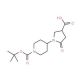 1-[1-(tert-Butoxycarbonyl)-4-piperidinyl]-5-oxo-3-pyrrolidinecarboxylic acid (CAS 937601-51-9) - chemical structure image