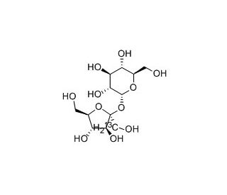 [1-13Cfru]sucrose (CAS 154368-11-3) - chemical structure image