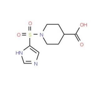 1-(1H-Imidazol-4-ylsulfonyl)piperidine-4-carboxylic acid (CAS 899717-99-8) - chemical structure image