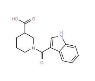 1-(1H-indol-3-ylcarbonyl)piperidine-3-carboxylic acid - chemical structure image