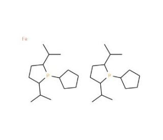 1,1&prime;-Bis[(2S,5S)-2,5-diisopropylphospholano]ferrocene - chemical structure image