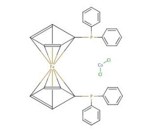 [1,1&prime;-Bis(diphenylphosphino)ferrocene]dichlorocobalt(II) (CAS 67292-36-8) - chemical structure image
