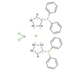 [1,1&prime;-Bis(diphenylphosphino)ferrocene]dichloronickel(II) (CAS 67292-34-6) - chemical structure image